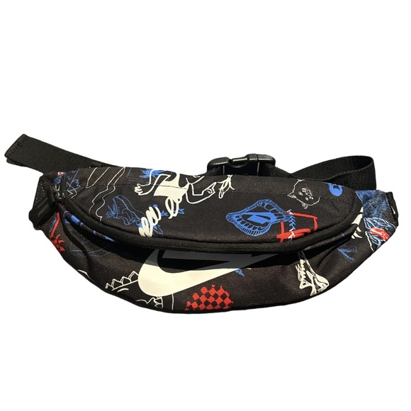 NIKE heritage red, blue and black hip/side pack with various graffiti designs - Picture 1 of 6